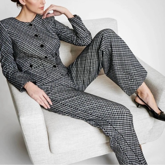 SPANX Ponte Plaid Jacquard Lady Jacket - Picture 3 of 16